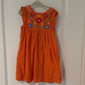 JoJo Maman Bebe Orange Floral Kids Dress